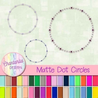 matte dot circles design elements