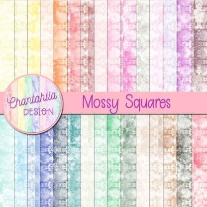 mossy squares digital papers