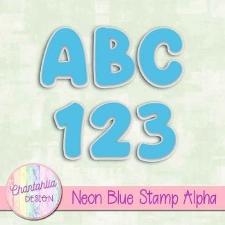 neon blue stamp alpha
