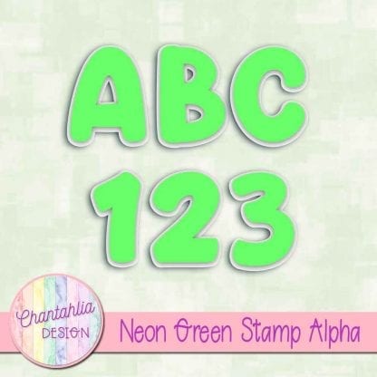 neon green stamp alpha
