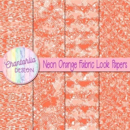 neon orange fabric look papers