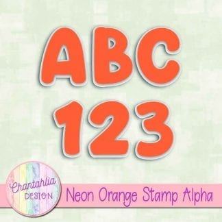 neon orange stamp alpha