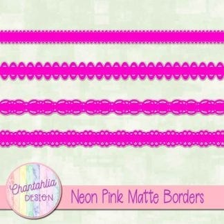neon pink matte borders