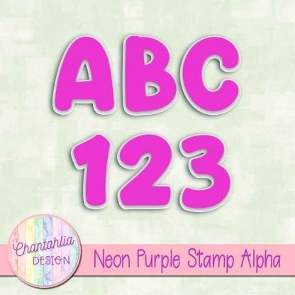 neon purple stamp alph