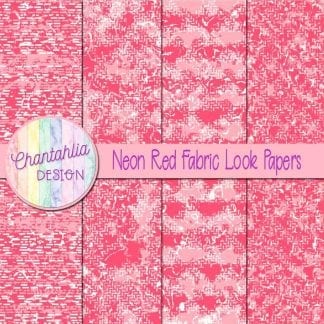 neon red fabric look papers