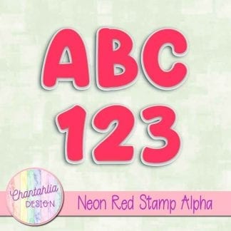 neon red stamp alpha