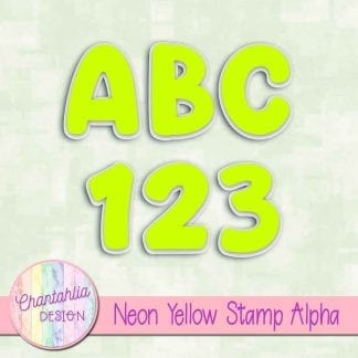 neon yellow stamp alpha