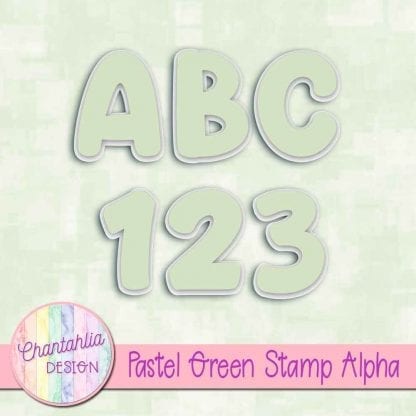 pastel green stamp alpha