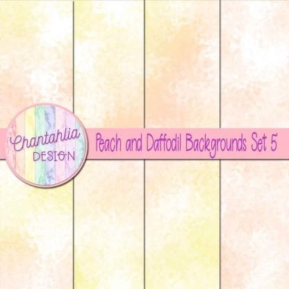 peach and daffodil digital paper backgrounds