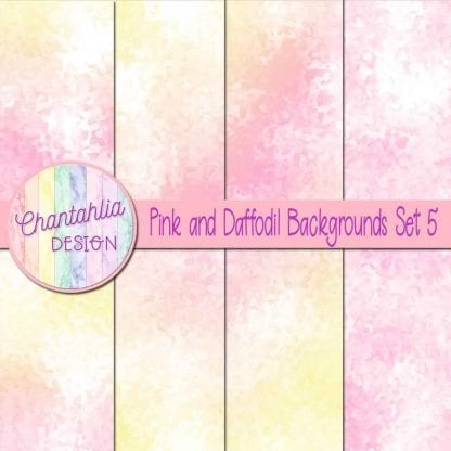 pink and daffodil digital paper backgrounds