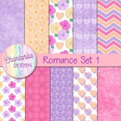 romance digital papers