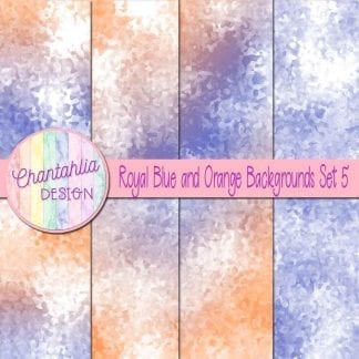 royal blue and orange digital paper backgrounds