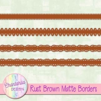 rust brown matte borders