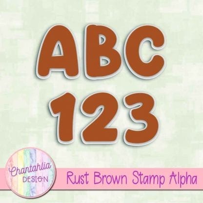 rust brown stamp alpha