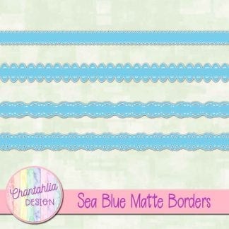 sea blue matte borders