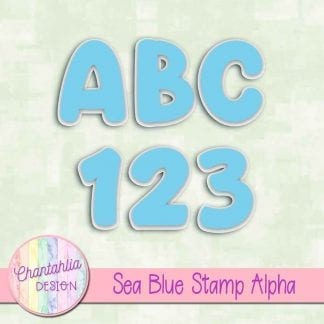 sea blue stamp alpha