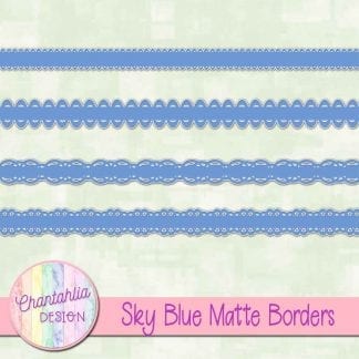 sky blue matte borders