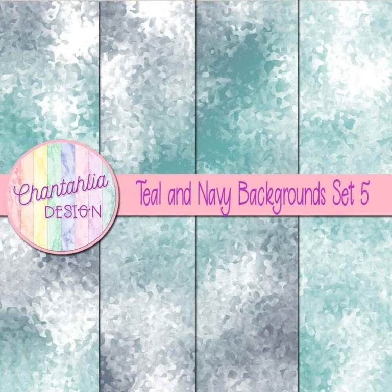 Free Teal and Navy Digital Paper Backgrounds