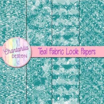 teal fabric look papers