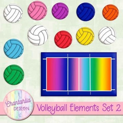free volleyball design elements