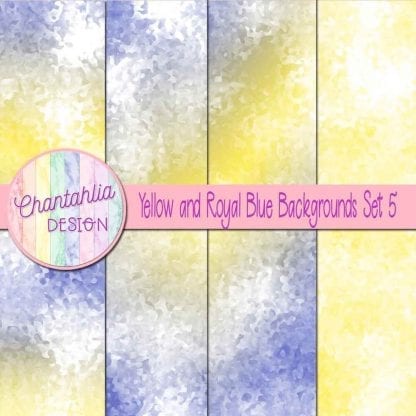 yellow and royal blue digital paper backgrounds