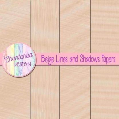 Free beige lines and shadows digital papers