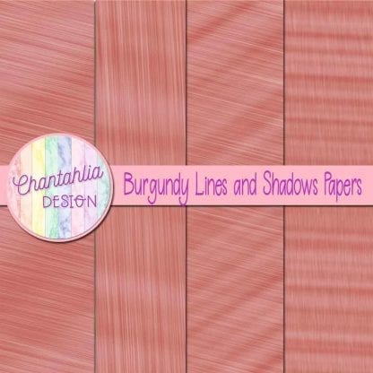 Free burgundy lines and shadows digital papers