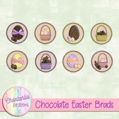 Free brads in a Chocolate Easter theme.