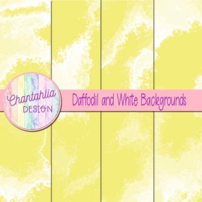 Free daffodil and white digital paper backgrounds