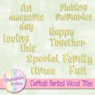 free daffodil painted wood titles