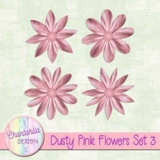 Free dusty pink flowers design elements