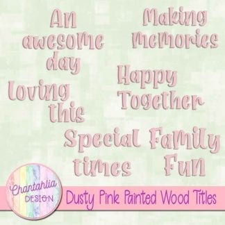 free dusty pink painted wood titles