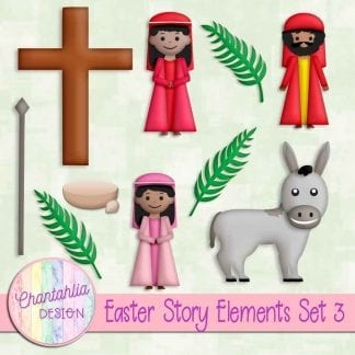 Free design elements in an Easter Story theme