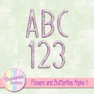 Free alpha in a Flowers and Butterflies theme