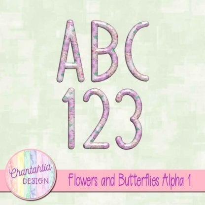 Free alpha in a Flowers and Butterflies theme