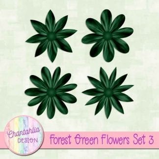 Free forest green flowers design elements