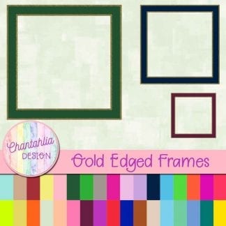 free gold edged frame overlays