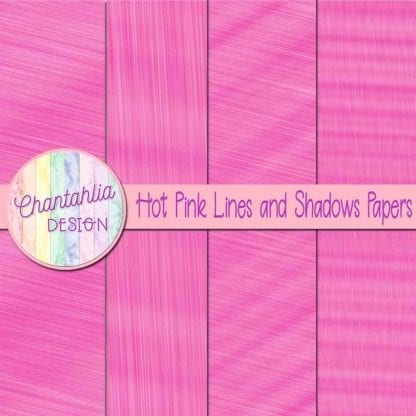 Free hot pink lines and shadows digital papers