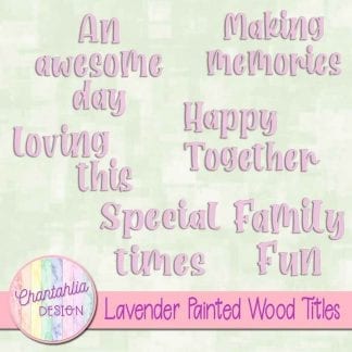 free lavender painted wood titles