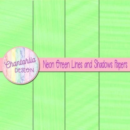 Free neon green lines and shadows digital papers