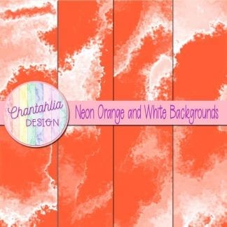 Free neon orange and white digital paper backgrounds