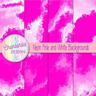 Free neon pink and white digital paper backgrounds