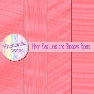 Free neon red lines and shadows digital papers