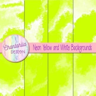 Free neon yellow and white digital paper backgrounds