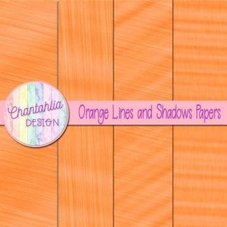 Free orange lines and shadows digital papers