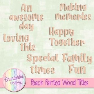 free peach painted wood titles