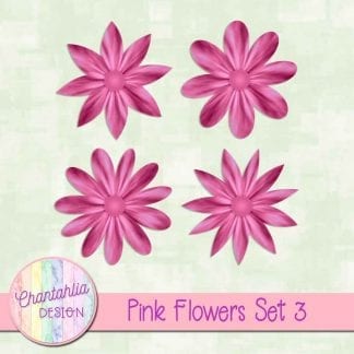 Free pink flowers design elements