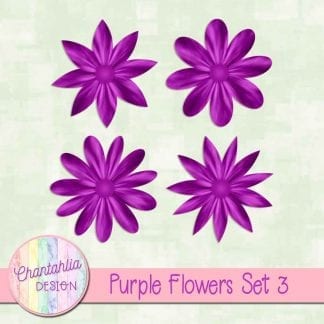 Free purple flowers design elements