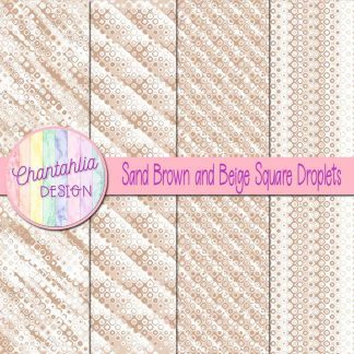 Free sand brown and beige square droplets digital papers