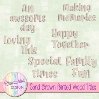 free sand brown painted wood titles